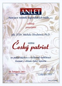 Michal Dlouh cena esk patriot 2011